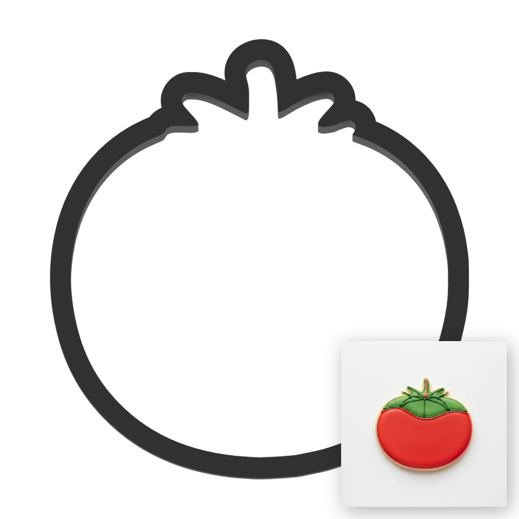 Tomato Cookie Cutter with Easy Push Design — main photo