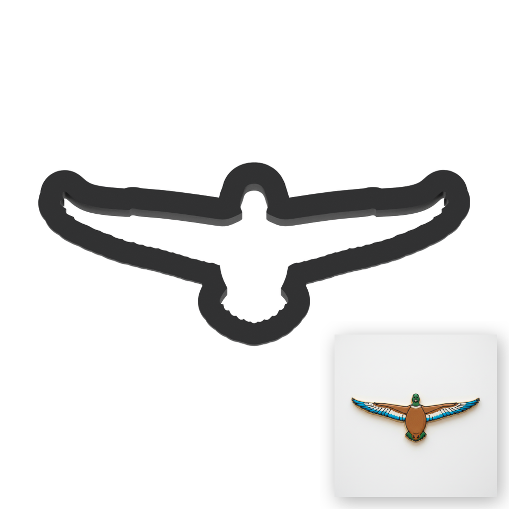 Top Flying Duck Cookie Cutter with Easy Push Design — main photo
