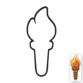 Torch Cookie Cutter with Easy Push Design — main photo