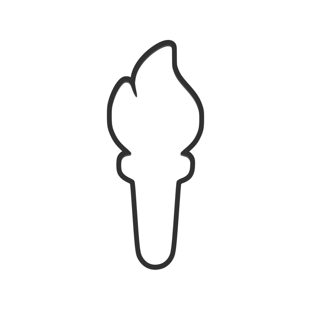 Torch Cookie Cutter with Easy Push Design — photo 3