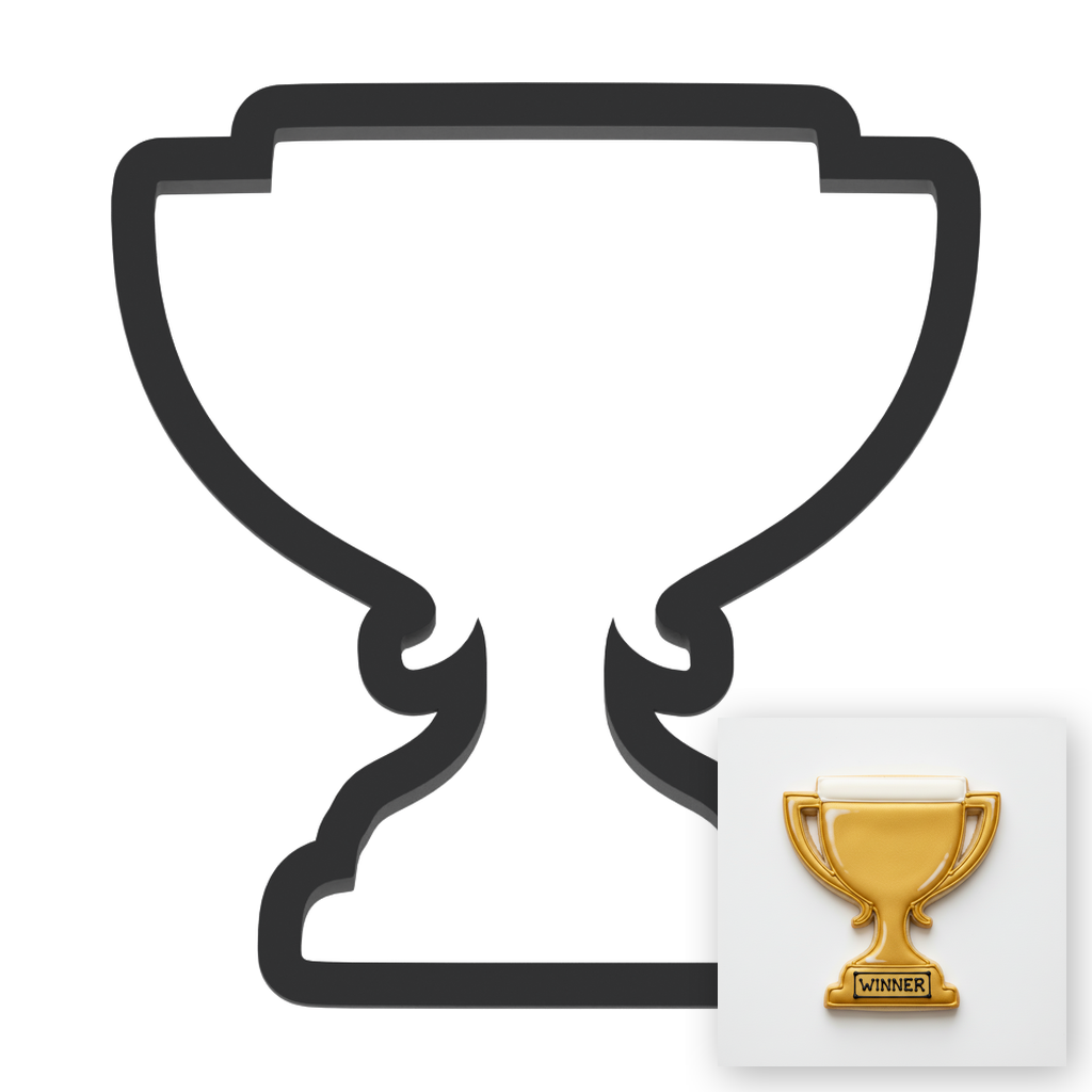 Trophy Cookie Cutter with Easy Push Design — main photo