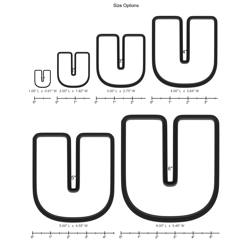U Capital Block Letter Cookie Cutter with Easy Push Design — photo 5