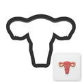 Uterus And Fallopian Tubes Cookie Cutter with Easy Push Design — main photo