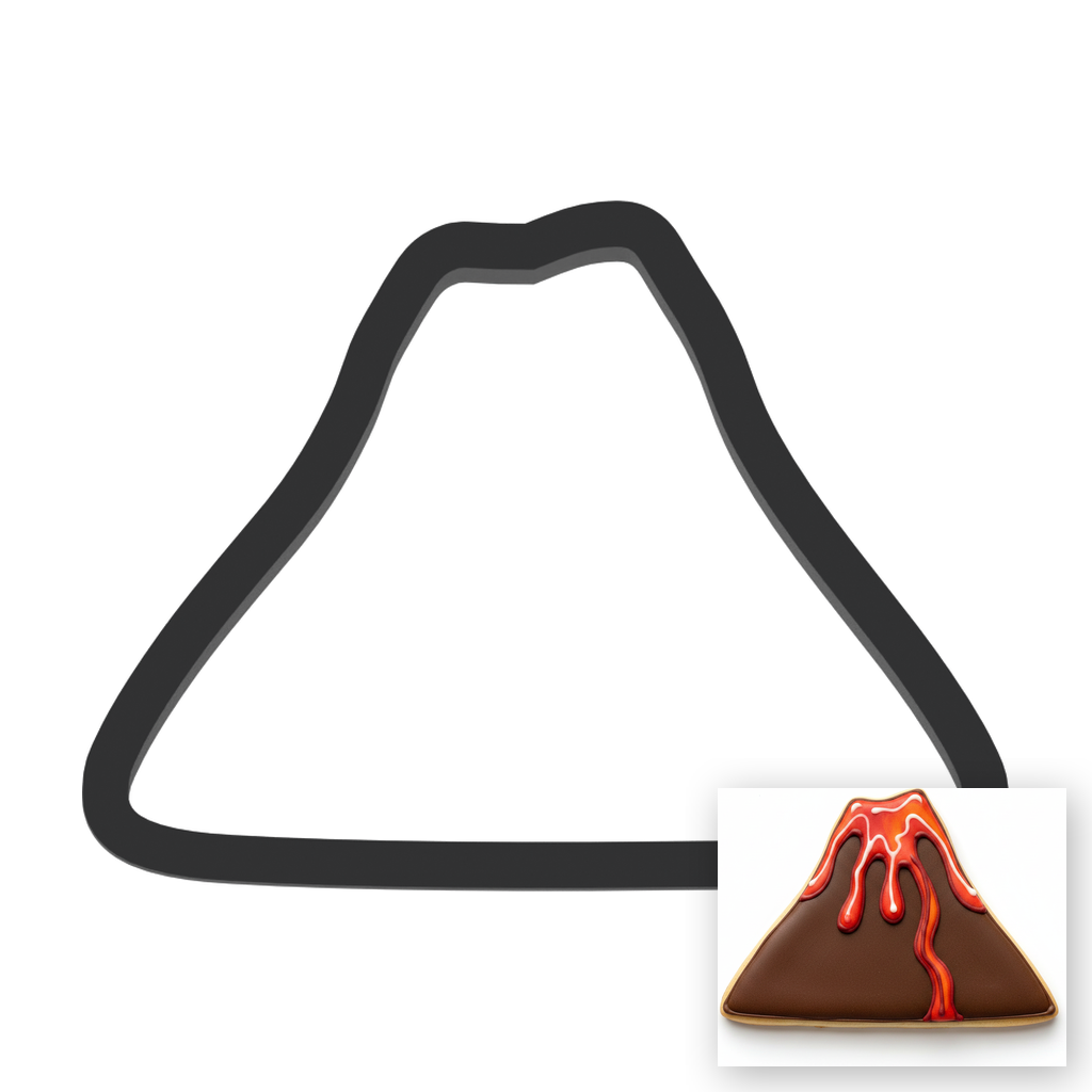 Volcano Cookie Cutter with Easy Push Design — main photo