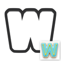W Capital Block Letter Cookie Cutter with Easy Push Design — main photo