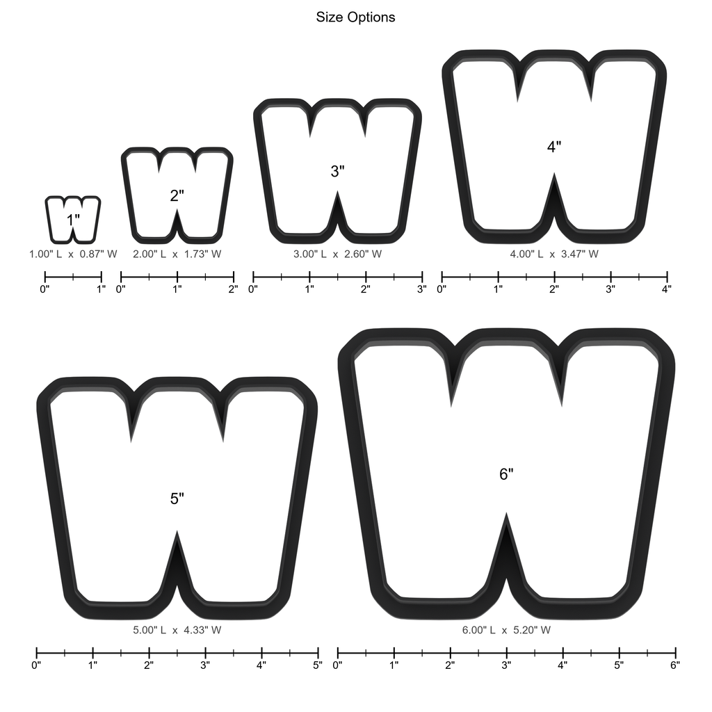 W Capital Block Letter Cookie Cutter with Easy Push Design — photo 5