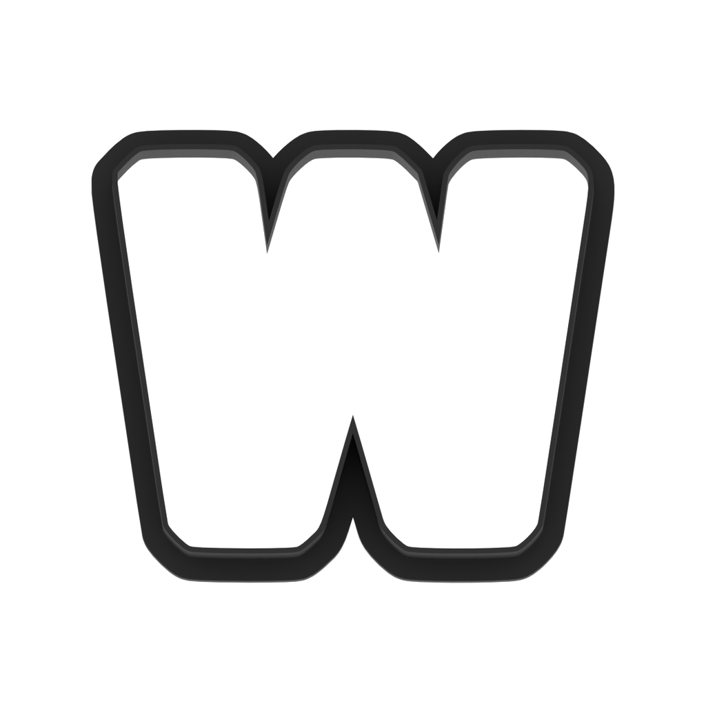 W Capital Block Letter Cookie Cutter with Easy Push Design — photo 6