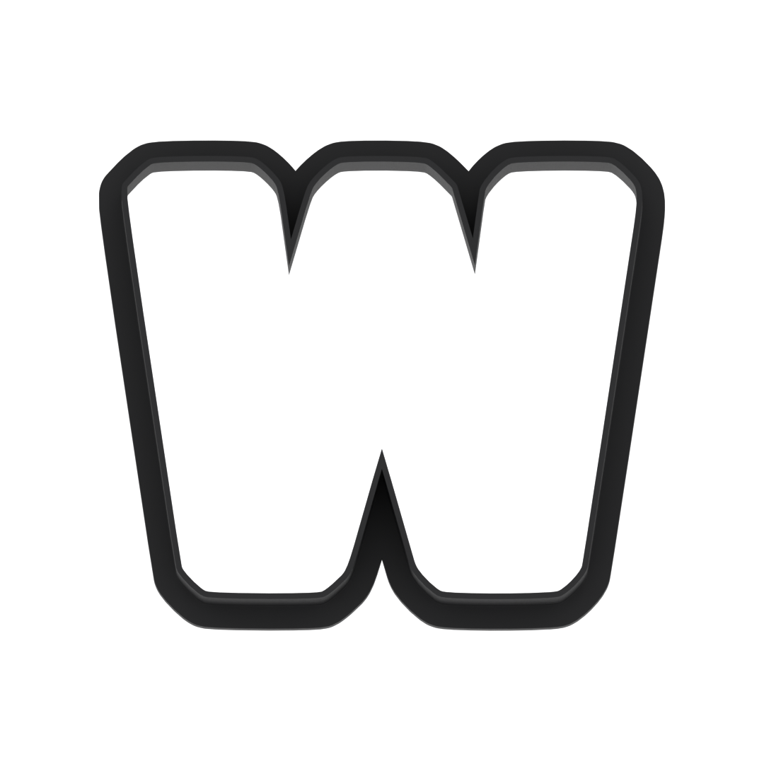 W Capital Block Letter Cookie Cutter with Easy Push Design — photo 6