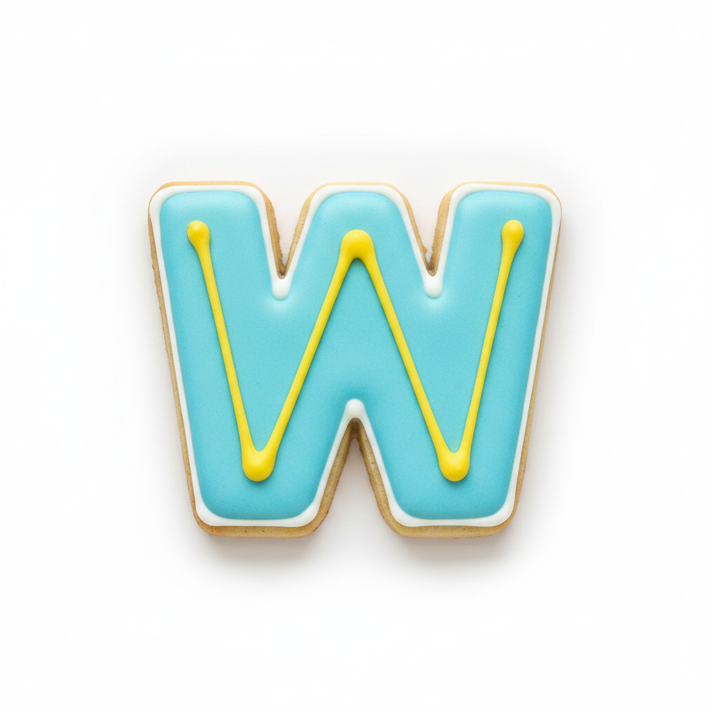 W Capital Block Letter Cookie Cutter with Easy Push Design — photo 2