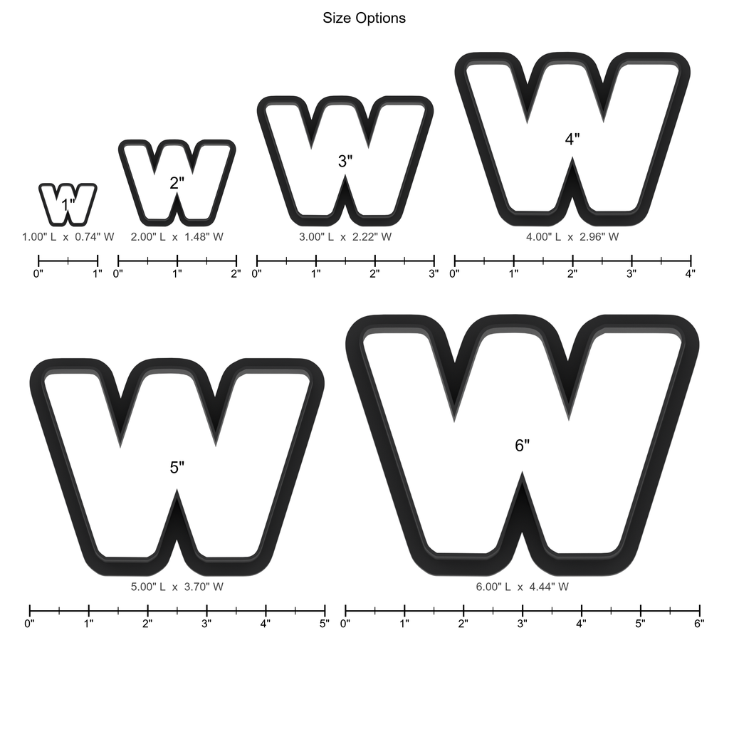 w Lowercase Block Letter Cookie Cutter with Easy Push Design — photo 5