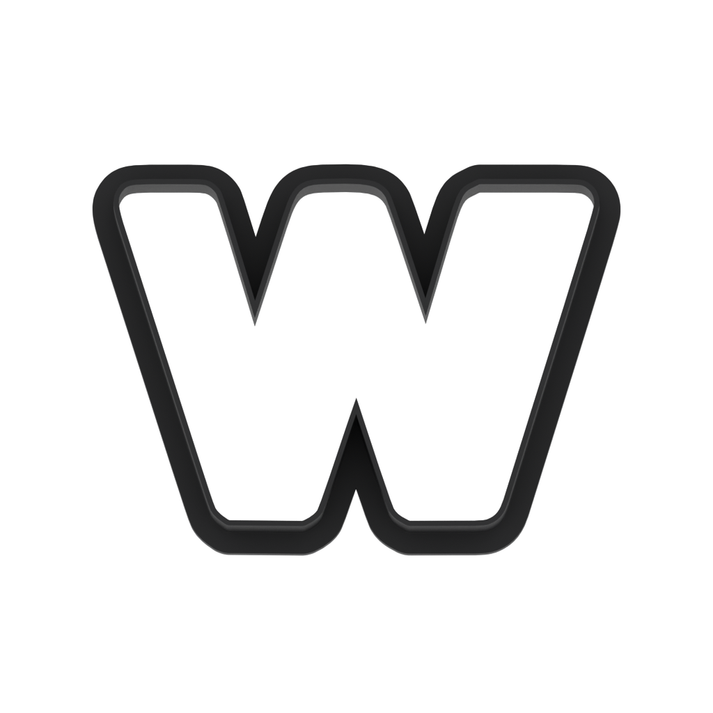 w Lowercase Block Letter Cookie Cutter with Easy Push Design — photo 6