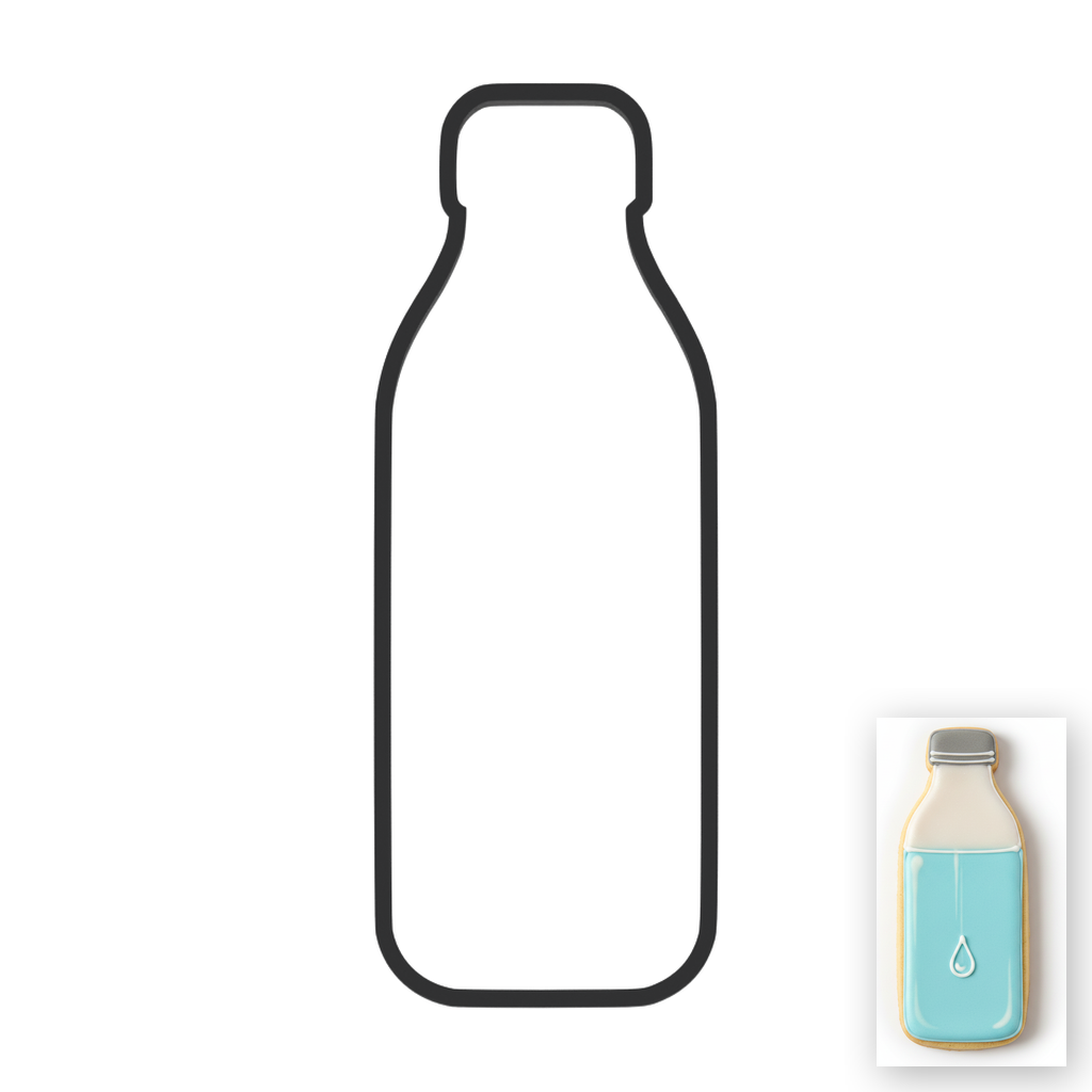 Water Bottle Cookie Cutter with Easy Push Design — main photo