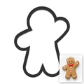 Waving Gingerbread Man Cookie Cutter with Easy Push Design — main photo