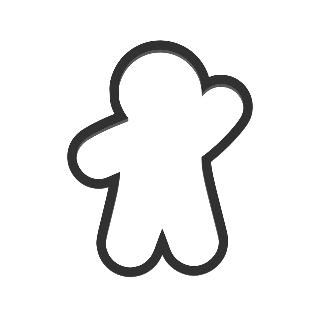 Waving Gingerbread Man Cookie Cutter with Easy Push Design — photo 3