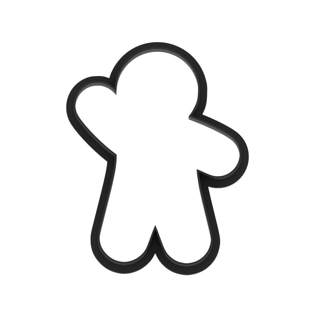 Waving Gingerbread Man Cookie Cutter with Easy Push Design — photo 6