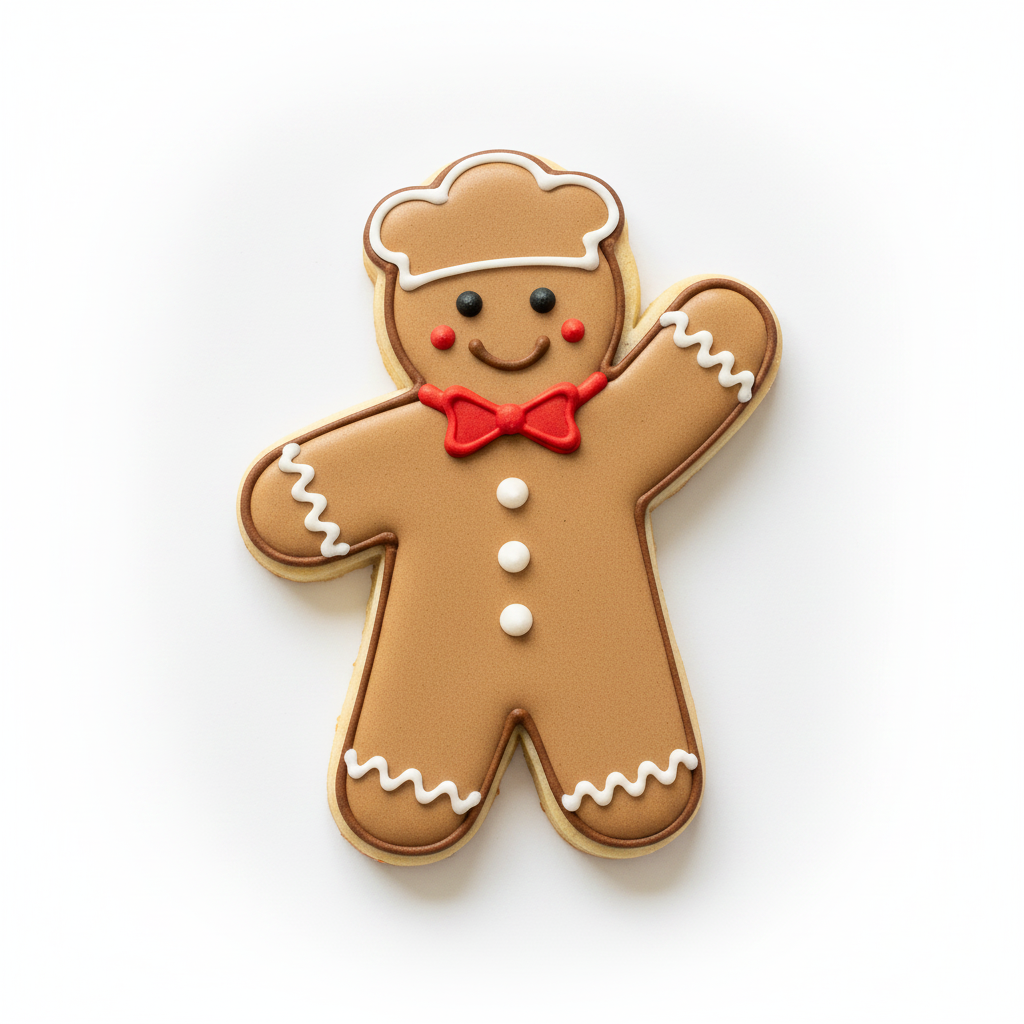Waving Gingerbread Man Cookie Cutter with Easy Push Design — photo 2