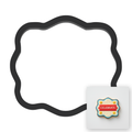 Wavy Plaque Cookie Cutter with Easy Push Design — main photo