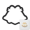 Wedding Bells Cookie Cutter with Easy Push Design — main photo