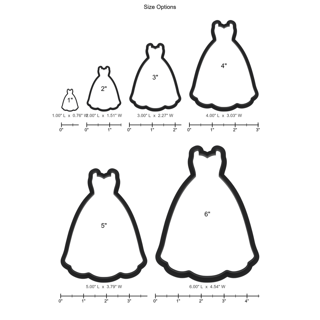 Wedding Dress Cookie Cutter with Easy Push Design — photo 5