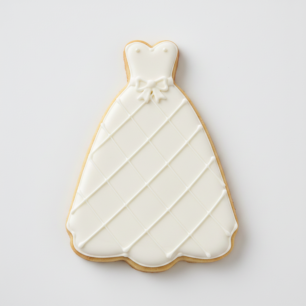 Wedding Dress Cookie Cutter with Easy Push Design — photo 2