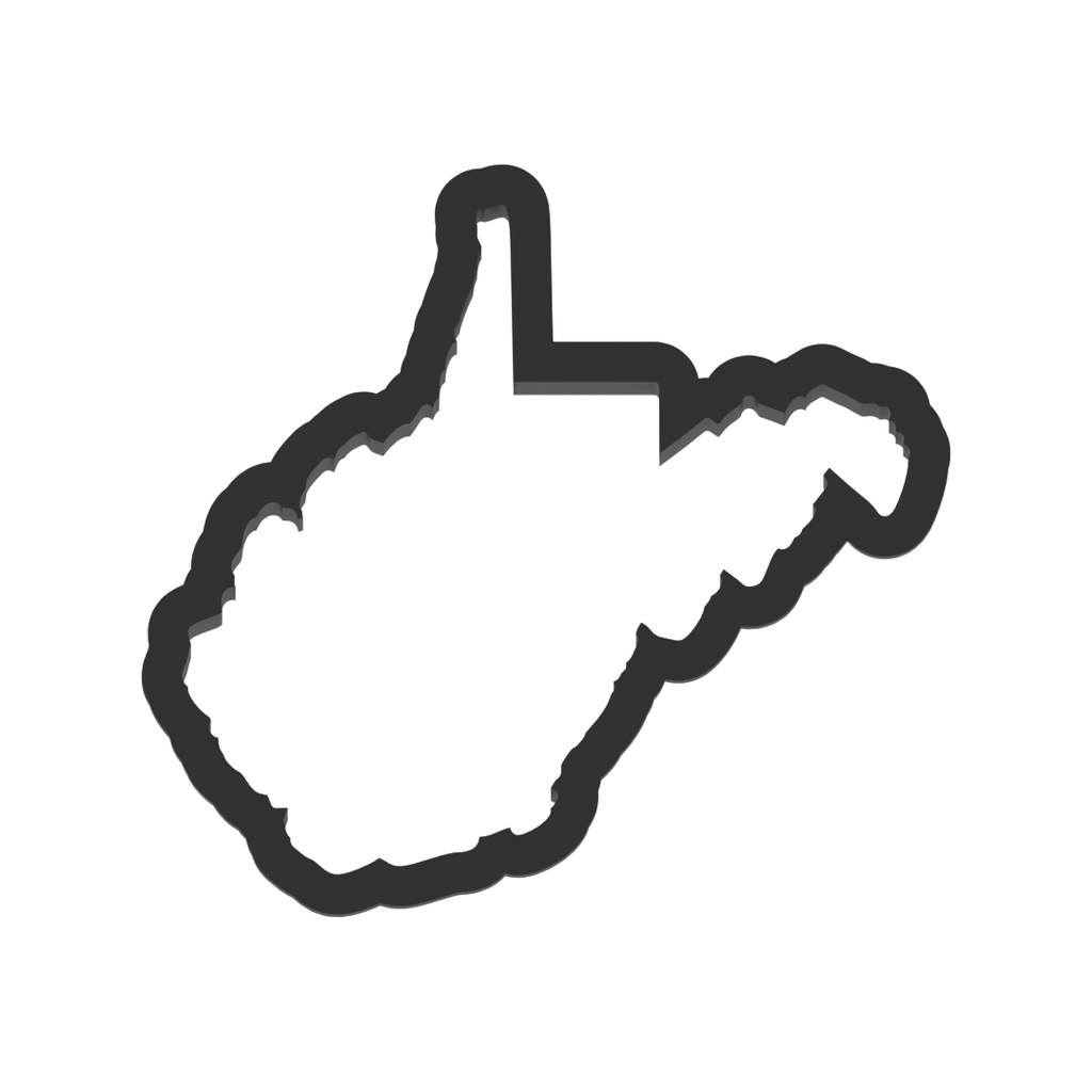 West Virginia State Cookie Cutter with Easy Push Design — photo 3