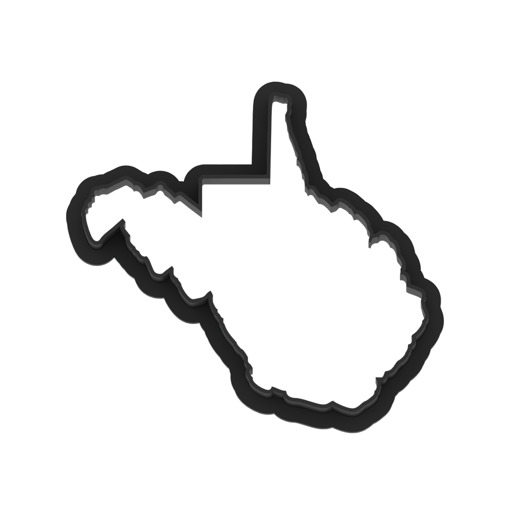 West Virginia State Cookie Cutter with Easy Push Design — photo 6