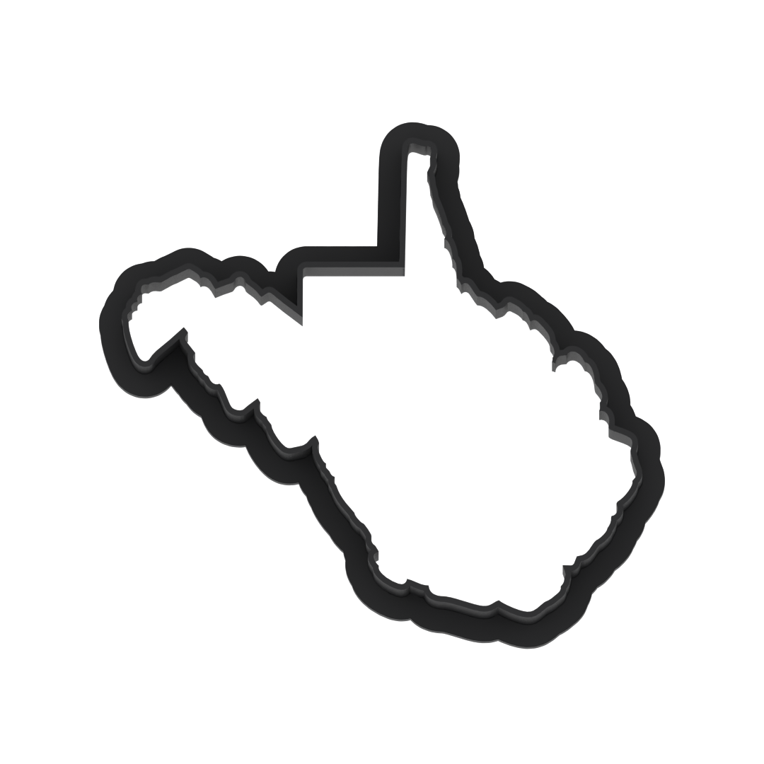 West Virginia State Cookie Cutter with Easy Push Design — photo 6