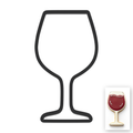 Wine Glass Cookie Cutter with Easy Push Design — main photo
