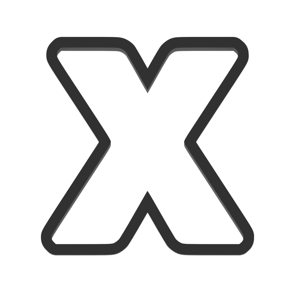X Capital Block Letter Cookie Cutter with Easy Push Design — photo 3