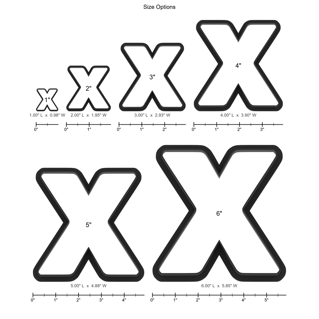 X Capital Block Letter Cookie Cutter with Easy Push Design — photo 5