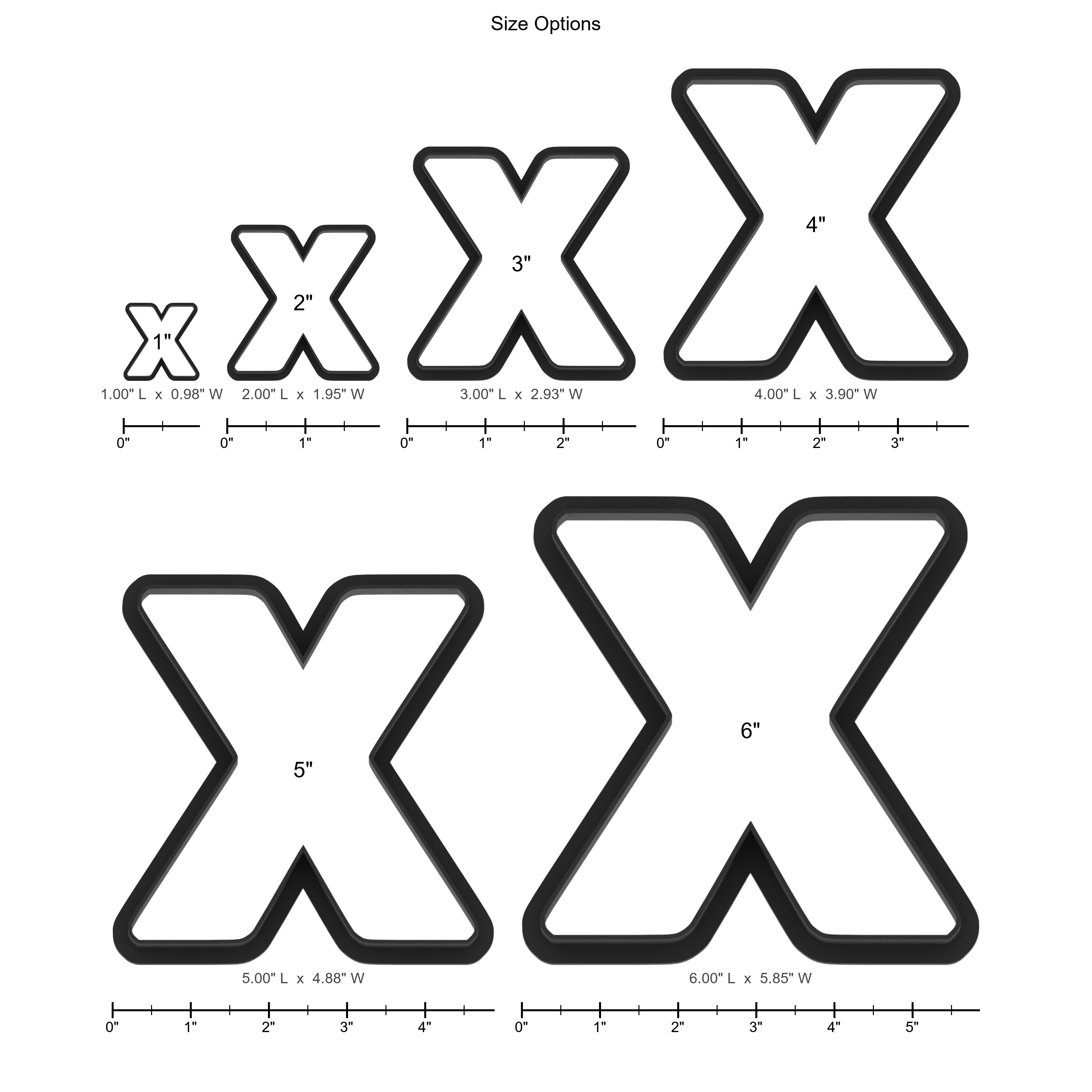 X Capital Block Letter Cookie Cutter with Easy Push Design — photo 5