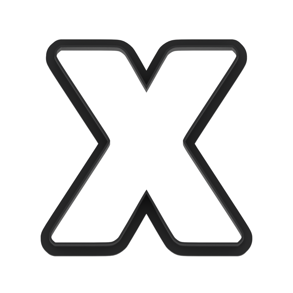X Capital Block Letter Cookie Cutter with Easy Push Design — photo 6