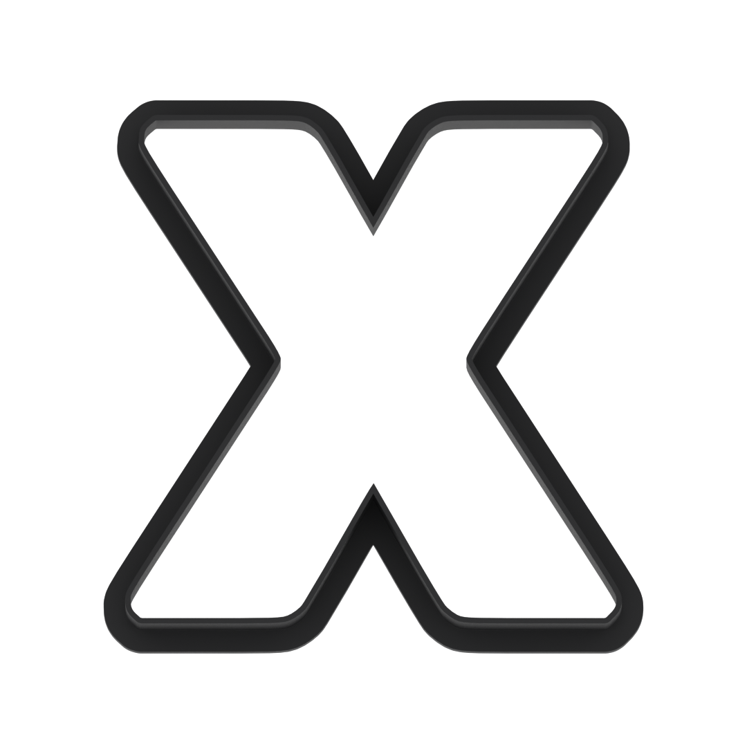 X Capital Block Letter Cookie Cutter with Easy Push Design — photo 6