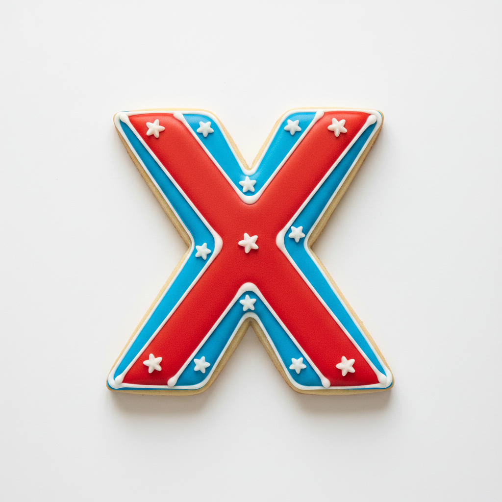 X Capital Block Letter Cookie Cutter with Easy Push Design — photo 2